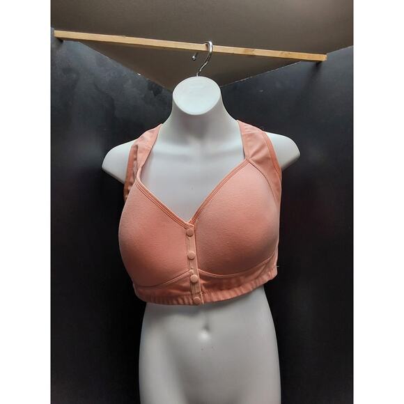 Daisy Bar for women Front Button Closure Cotton Full Back Support Peach Size 5XL - Picture 2 of 4
